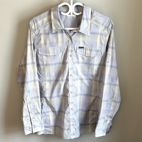 Columbia Tops - Columbia Omni Shade Plaid Long Sleeve Button Up UPF 50 Sun Shirt Womens Size 1X